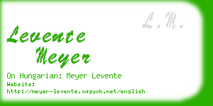 levente meyer business card